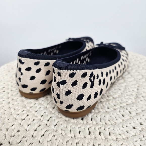 VIVAIA Polka Dot Ballet Flats Bow Pointed Toe Size 6 US (36.5) - Picture 6 of 10
